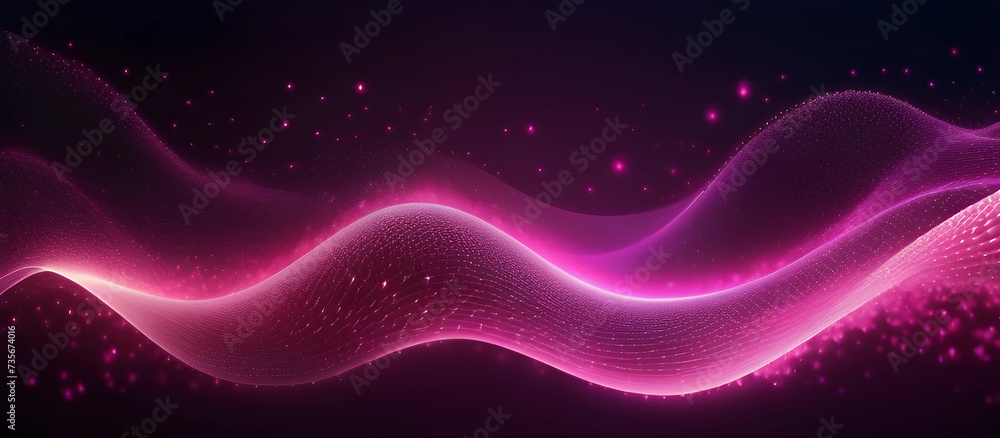 Pink Particle Wave Background Abstract Banner Pink Particle Wave Background Abstract Banner