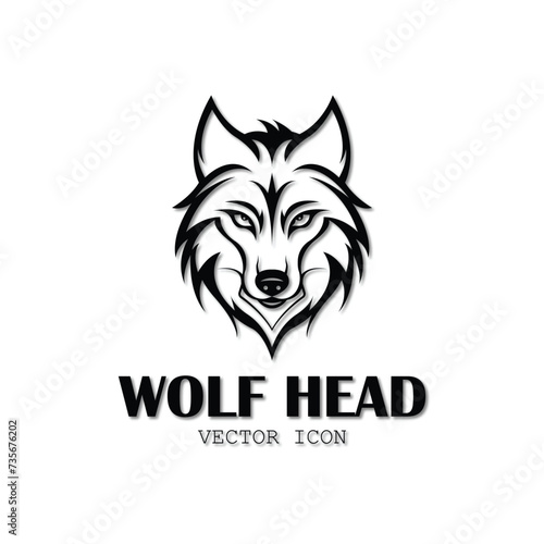 Wolf head logo vector - Animal Brand Symbol, Wolf Vintage Logo Stock Vector