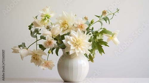 Wallpaper Mural A bouquet of flowers in a white vase Torontodigital.ca