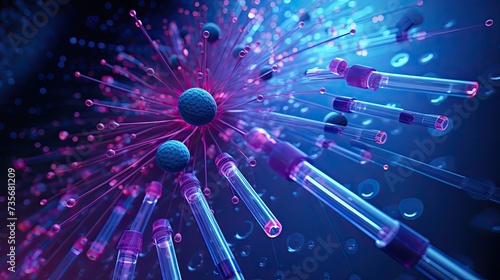 Nanodevices for targeted drug release, solid color background