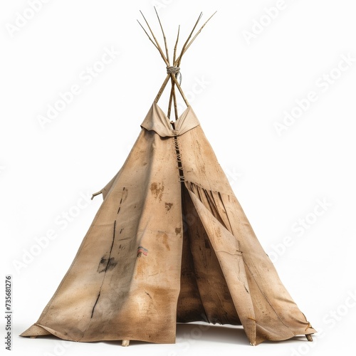 teepee isolated on white photo