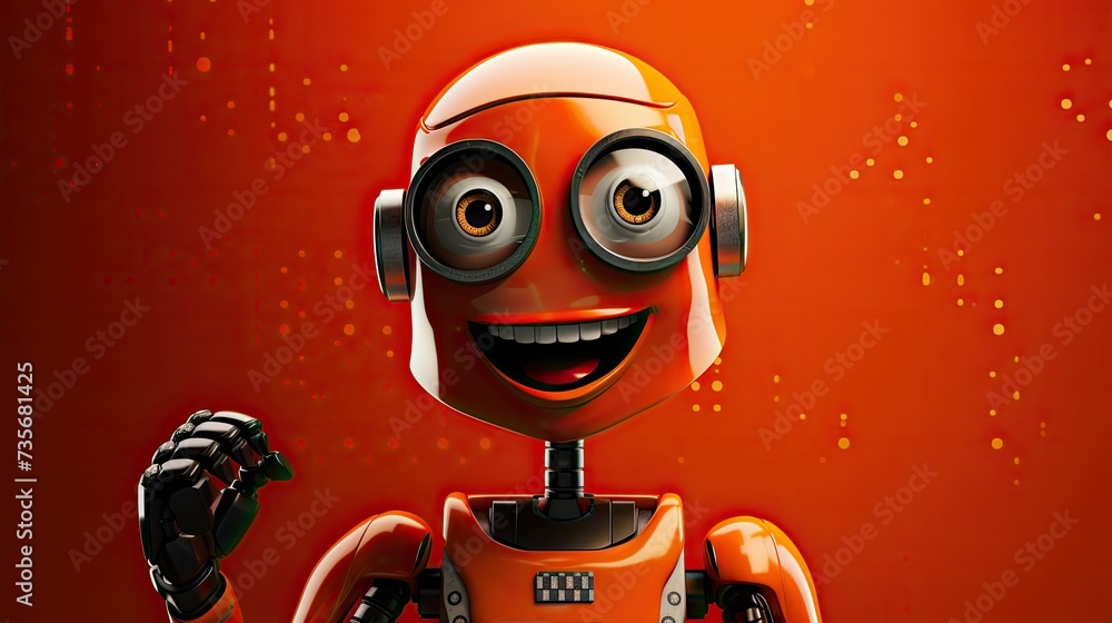 Voice activated robotic home decorators for personalized themes, solid color background Voice activated robotic home decorators for personalized themes, solid color background
