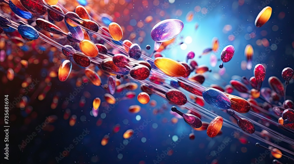 Nanotechnology in drug delivery, solid color background