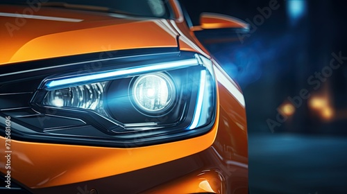 Adaptive headlights for better visibility, solid color background © Gefo