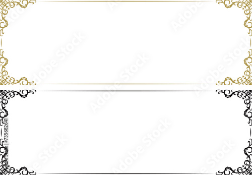 ゴールドとブラックのクラシカルアンティークフレーム