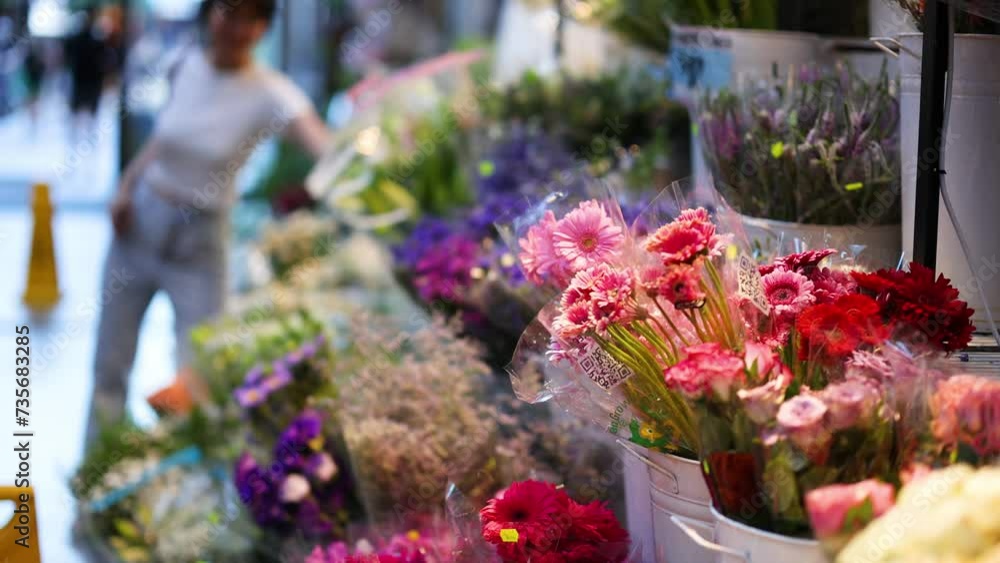 custom made wallpaper toronto digitalBustling Flower Market Scene