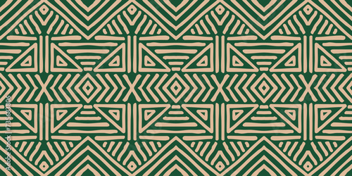Hand drawn Batik pattern seamless. Geometric doodle abstract illustration, wallpaper, background, tile. Tribal ethnic vector texture. Aztec style. Folk embroidery. Indian, Scandinavian, African rug.