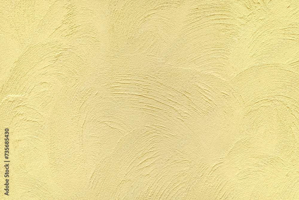 brick wall yellow background, Texture plaster backdrop cement concrete, amber mortar abstract rough old solid colors. - obrazy, fototapety, plakaty 