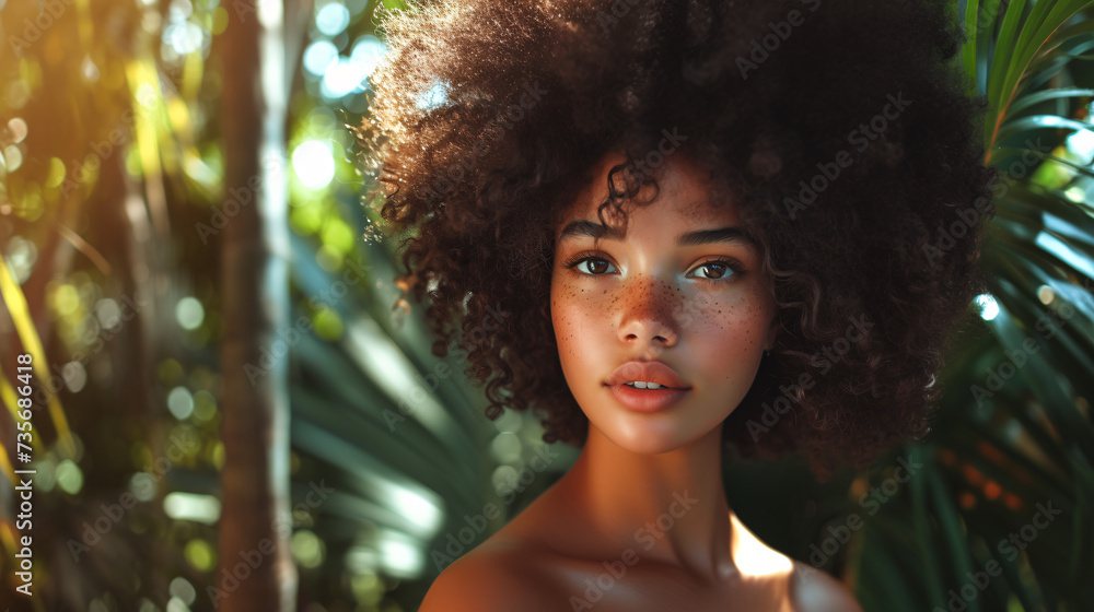 portrait of beautiful afro girl portrait of beautiful afro girl