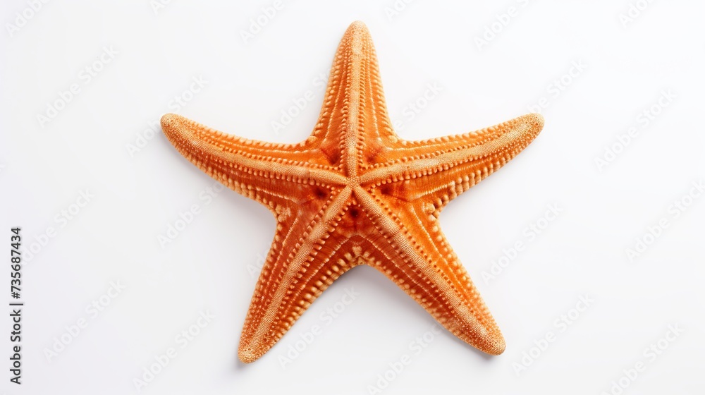 The caribbean starfish on a white background The caribbean starfish on a white background