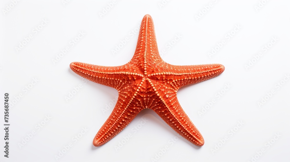 The caribbean starfish on a white background The caribbean starfish on a white background