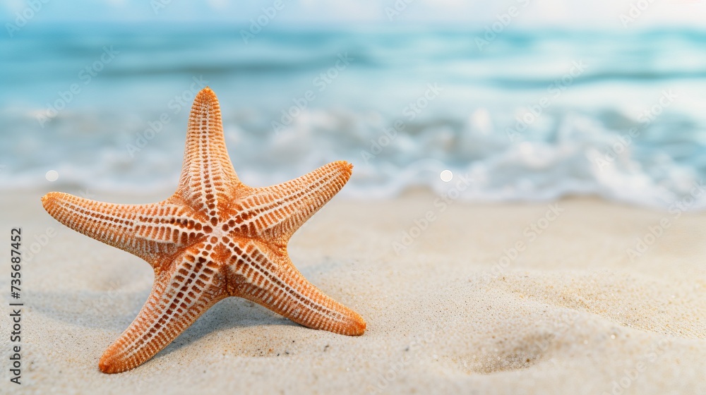 The caribbean starfish on a white background The caribbean starfish on a white background