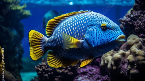 Under sea fish in blue ocean water