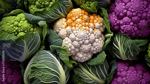 Vegetables. Detail of the romanesque cauliflower photo