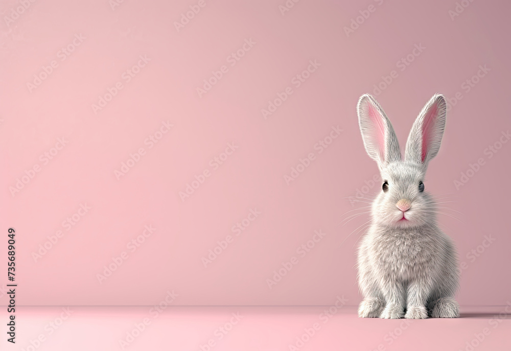 template minimal easter decoration deco rabbit empty space memo note template minimal easter decoration deco rabbit empty space memo note