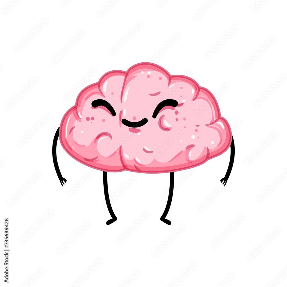 mascot brain character cartoon vector illustration mascot brain character cartoon vector illustration