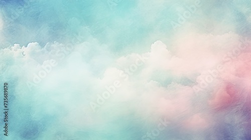 Artistic soft cloud and sky with grunge paper texture