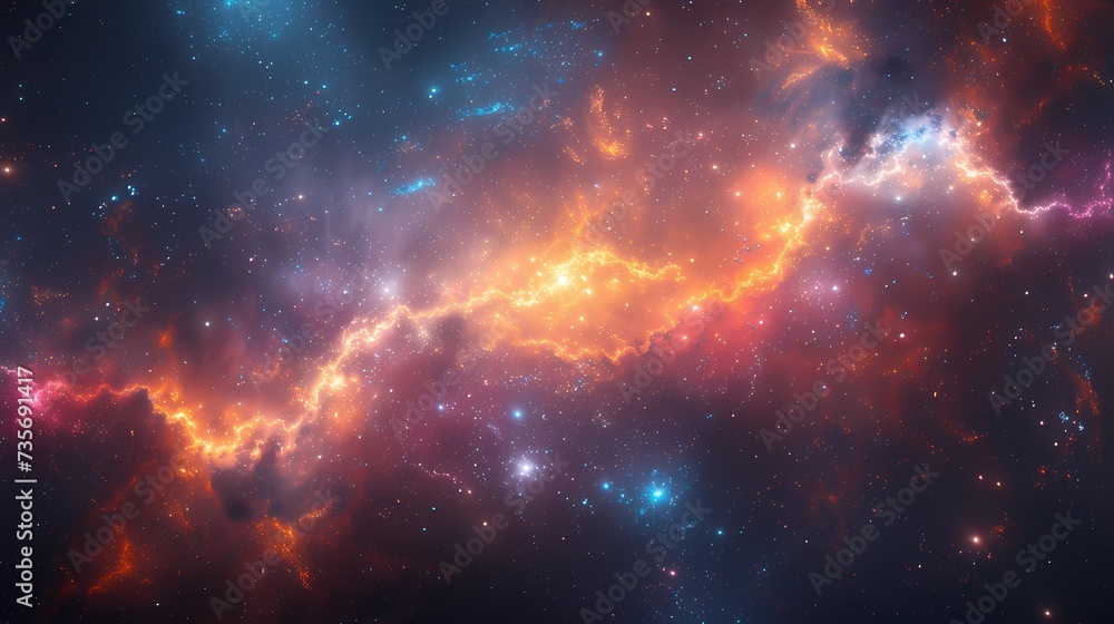 Galaxy colorful fantasy realism style abstract poster web page background with generative Galaxy colorful fantasy realism style abstract poster web page background with generative