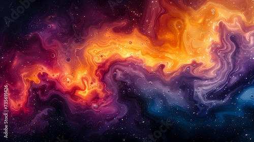 Galaxy colorful fantasy realism style abstract poster web page background with generative
