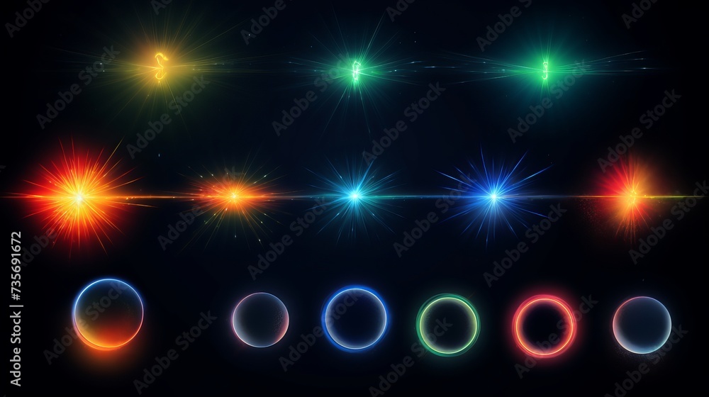 Easy to add lens flare effects for overlay designs or screen blending ...
