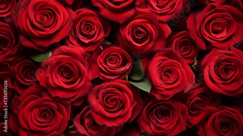Red roses background. Many red roses  a huge bouquet of roses. Bouquet of red roses on white background
