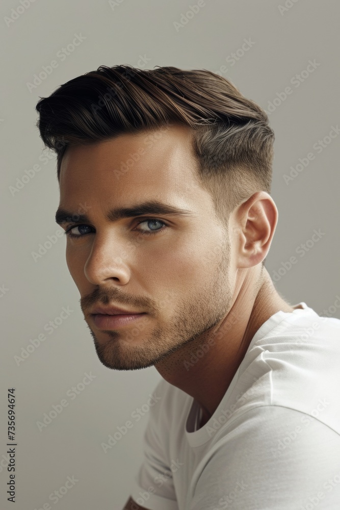 Obraz premium portrait of a man with a cool hairstyle