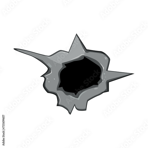 texture bullet hole cartoon vector illustration