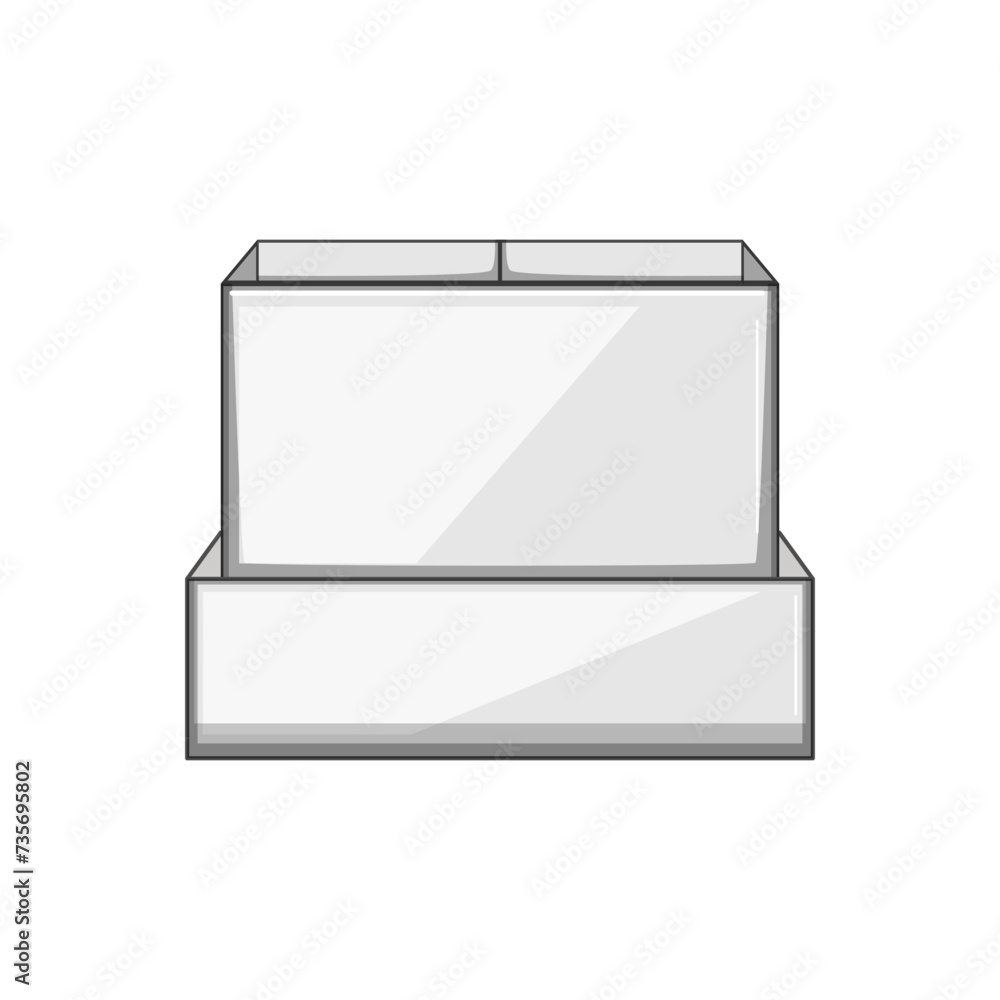 acrylic desk organizer cartoon vector illustration acrylic desk organizer cartoon vector illustration
