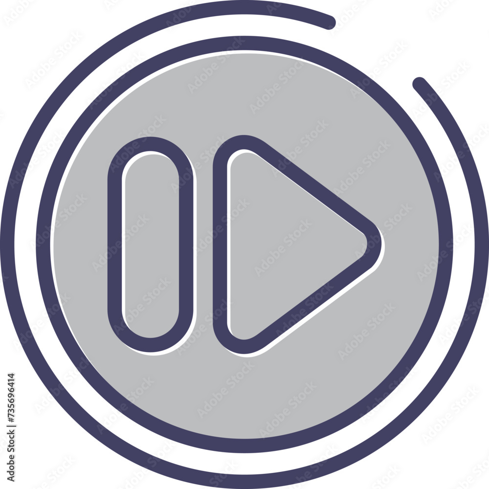 Fast Forward Button Vector Icon