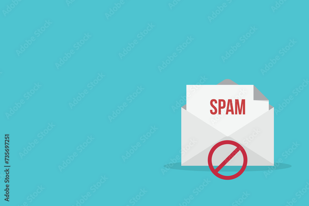 Spamming mailbox icon. Email hacking and spam warning symbol. EPS10 Vector Illustration. Spamming mailbox icon. Email hacking and spam warning symbol. EPS10 Vector Illustration.