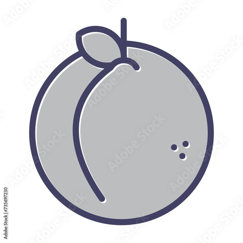 Peach Vector Icon