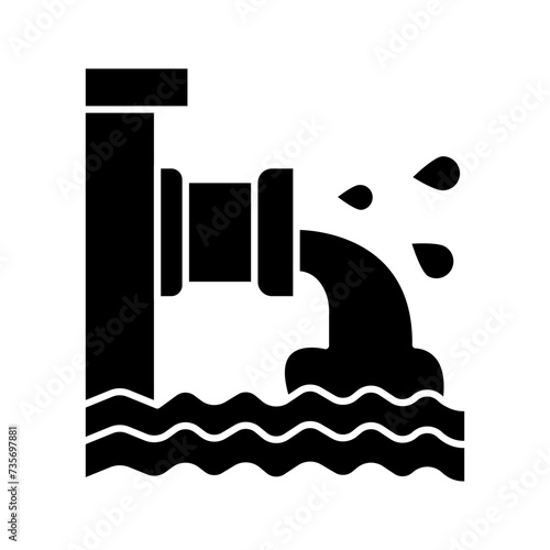 waste water icon color editable