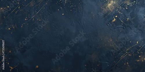 Dust and scratches evoking a vintage feel, set against dark navy blue abstract background.