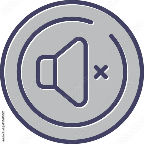 Mute Circle Vector Icon