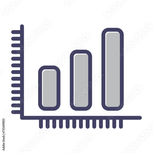 Obraz na płótnie Bar Chart Vector Icon