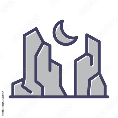 Canyon Vector Icon