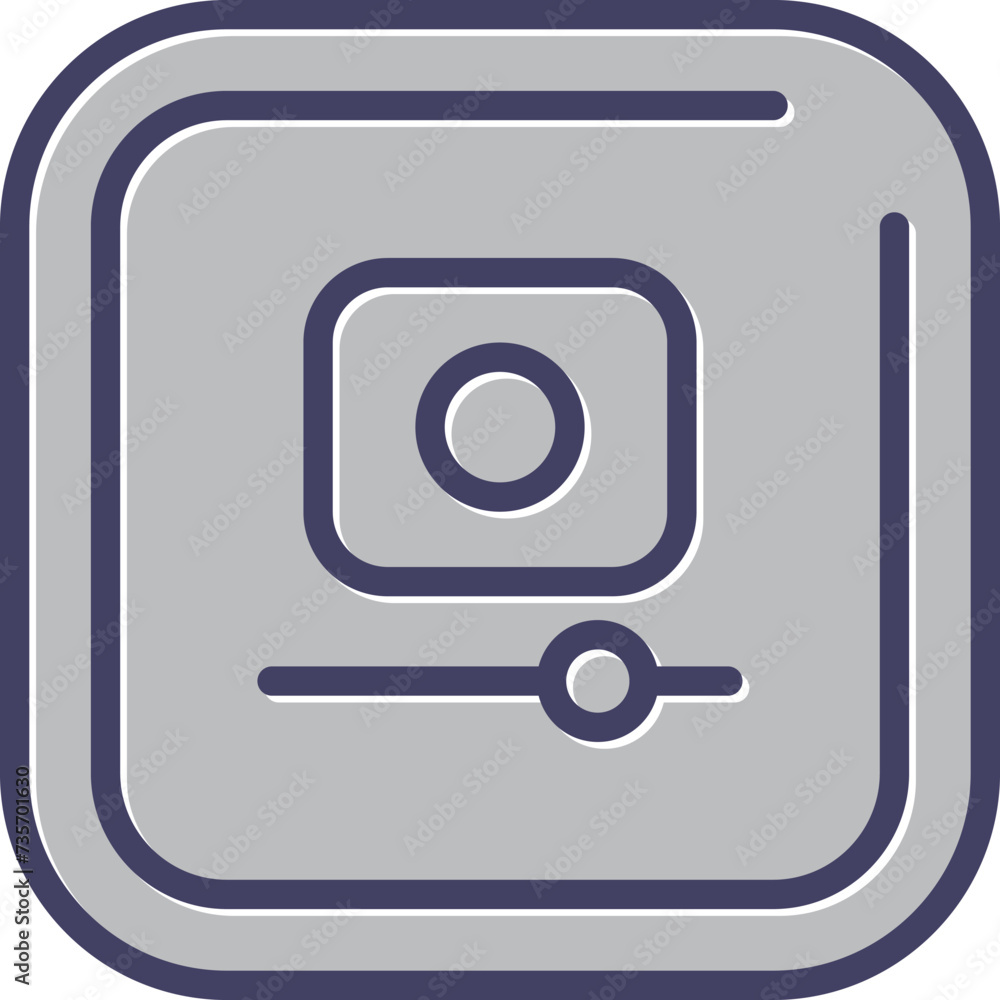 Video Record Square Vector Icon Video Record Square Vector Icon