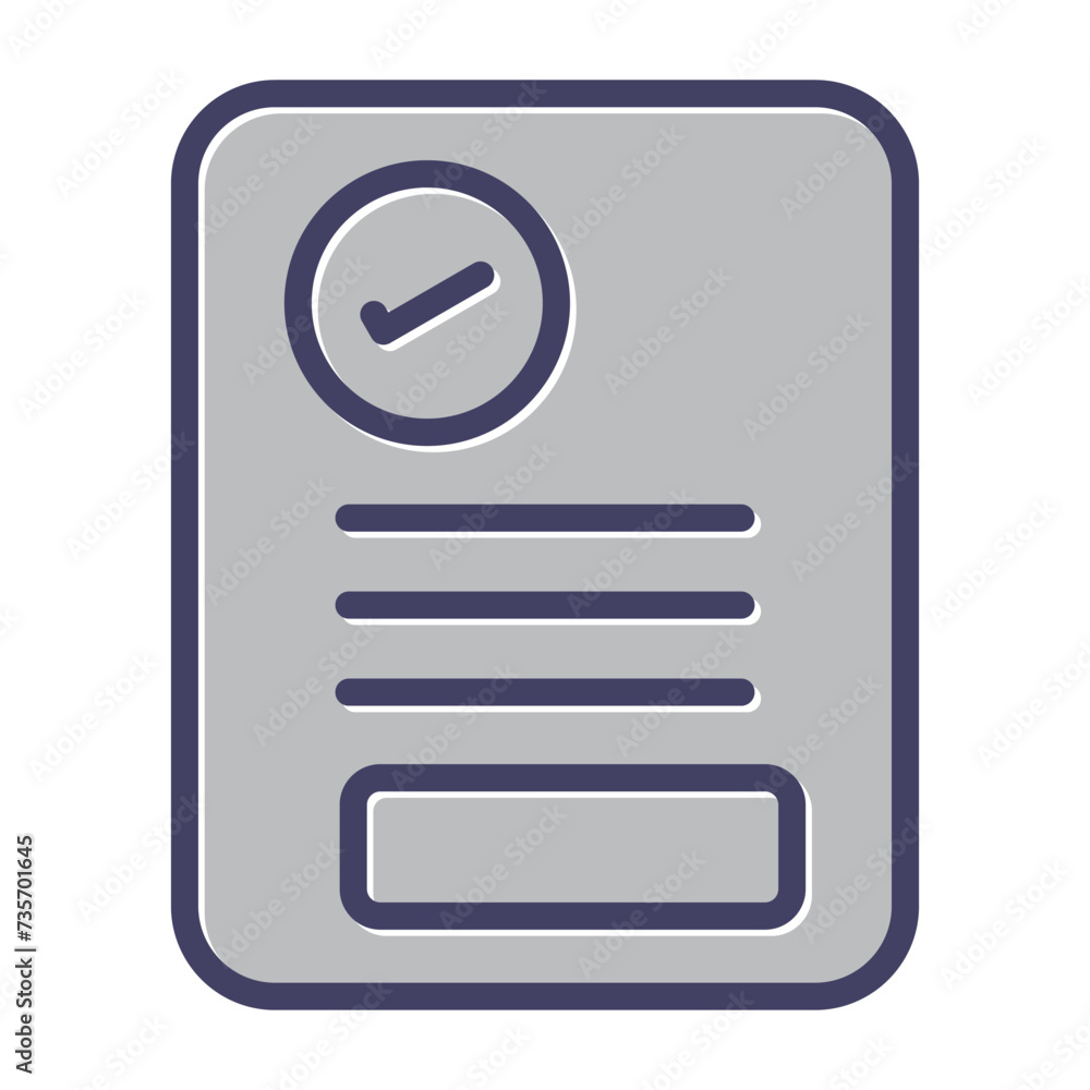 Document Approval Vector Icon Document Approval Vector Icon