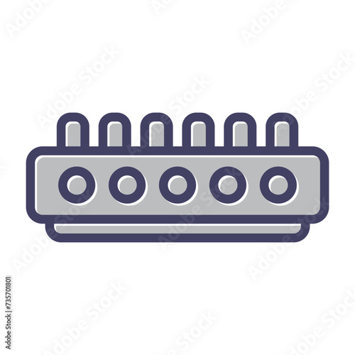 Cable Termination Block Vector Icon