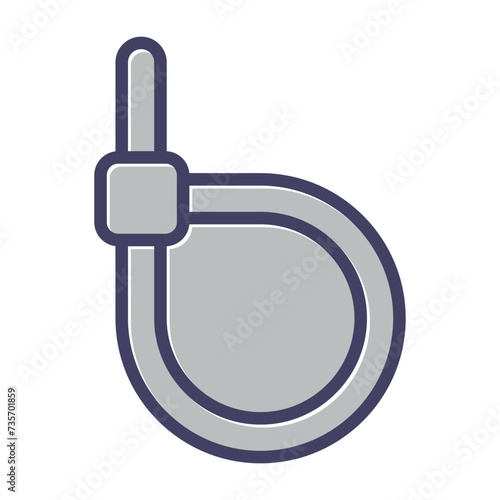 Cable Tie Fastening Tool Vector Icon
