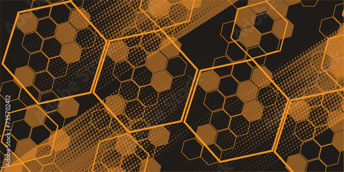 abstract technology background vector hexagon concept design shape EPS10