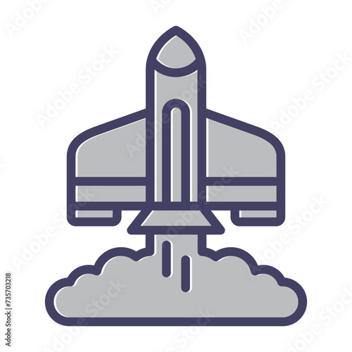 Rocket Launch Vector Icon
