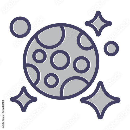 Moon And Stars Vector Icon