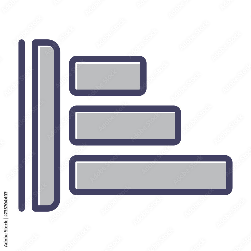 Left Align Vector Icon Left Align Vector Icon