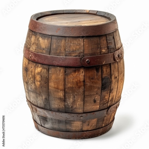 old wooden barrel
