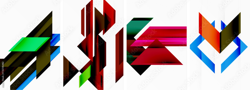 Triangle poster abstract background set for wallpaper, business card, cover, poster, banner, brochure, header, website Triangle poster abstract background set for wallpaper, business card, cover, poster, banner, brochure, header, website