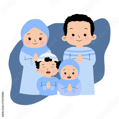 parent and children family Ied Mubarak illustration