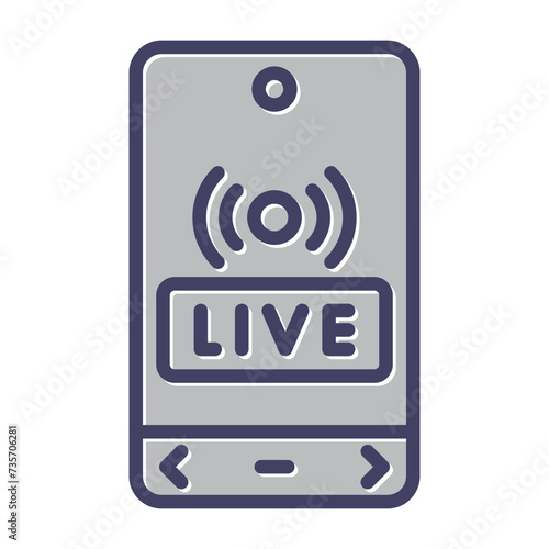 Live Streaming Vector Icon