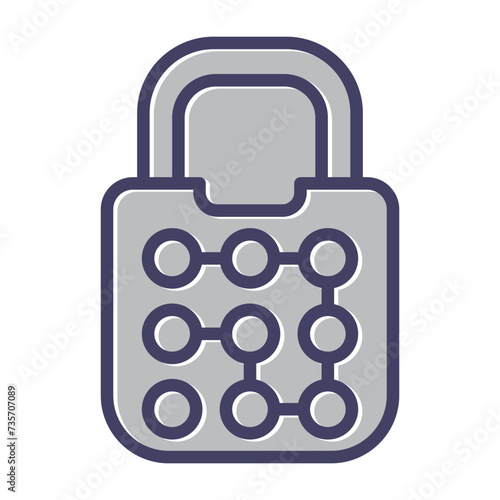 Pattern Lock Vector Icon