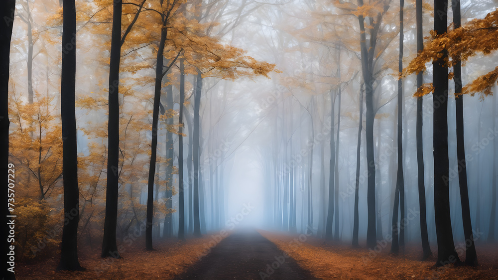 Obraz premium morning in the woods